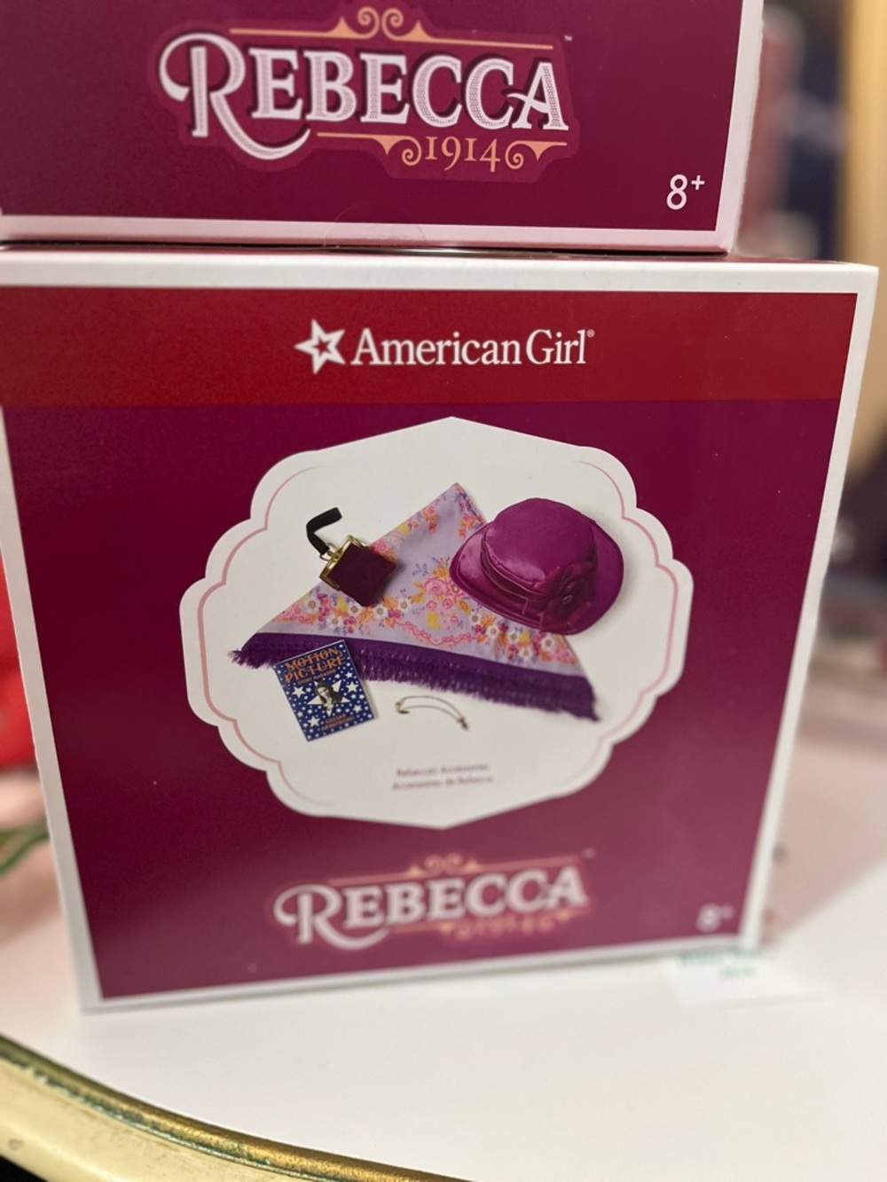 American Girl Rebecca Outfit Boxes - Pink & Burgundy Packaging - Picture 4 of 4